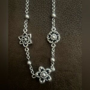 Vintage Brighton Silver Flower Necklace